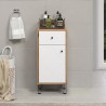 Meuble de salle de bain - Touch - Armoire - Blanc mat - Chene décor -