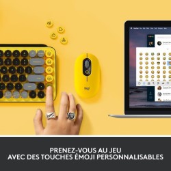 Clavier - Sans fil - Logitech - Pop Keys - AZERTY - Mécanique - Touch