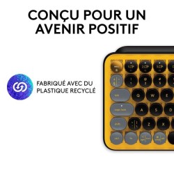Clavier - Sans fil - Logitech - Pop Keys - AZERTY - Mécanique - Touch