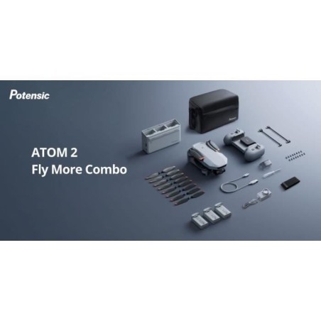 Drone - POTENSIC - ATOM 2 - Fly More Combo - Caméra HD/4K - GPS intégré - Autonomie de 15-25 minutes - Portée de 300 metres