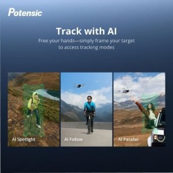 Drone - POTENSIC - ATOM 2 - Fly More Combo - Caméra HD/4K - GPS inté