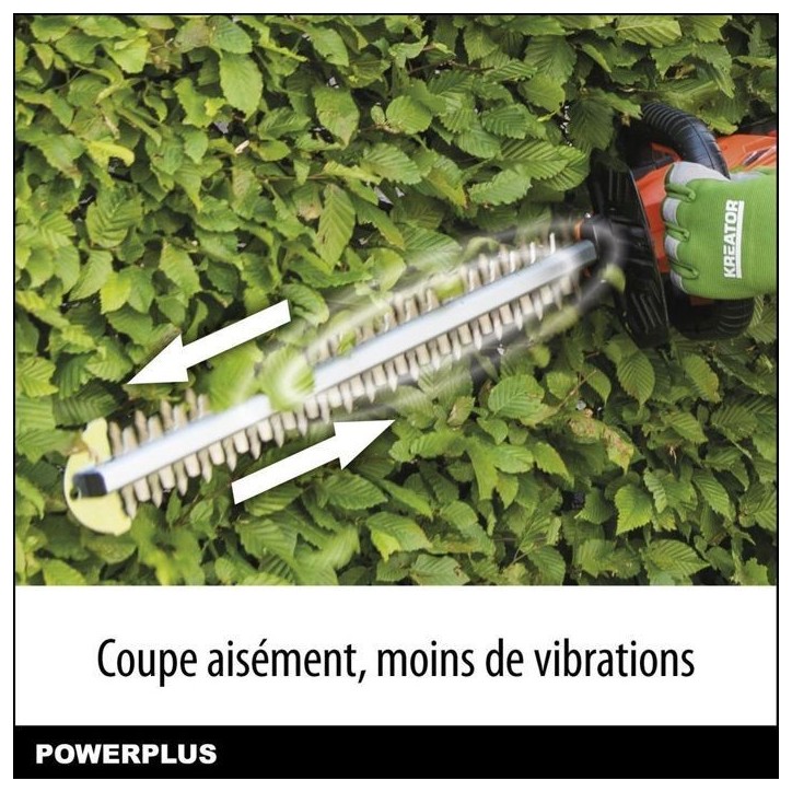 Dual Power Taille-Haie Batterie POWDPG7531 - 20 V, sans Batterie ni Chargeur, Lame de 580 mm, Écart de 18 mm