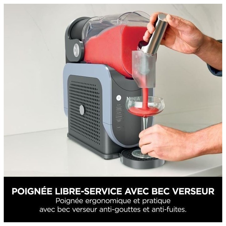 Machine a boissons glacées et granitées NINJA - Slushi FS301EU - Capacité 2,5L - 5 programmes - 800W