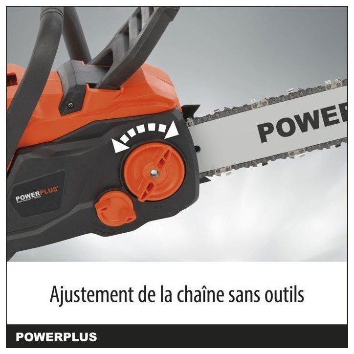 Dual Power Tronçonneuse a Batterie POWDPG7576 - 40 V,Guide de 350 mm, sans Batterie ni Chargeur Dual Power Tronçonneuse a Batterie POWDPG7576 - 40 V,Guide de 350 mm, sans Batterie ni Chargeur