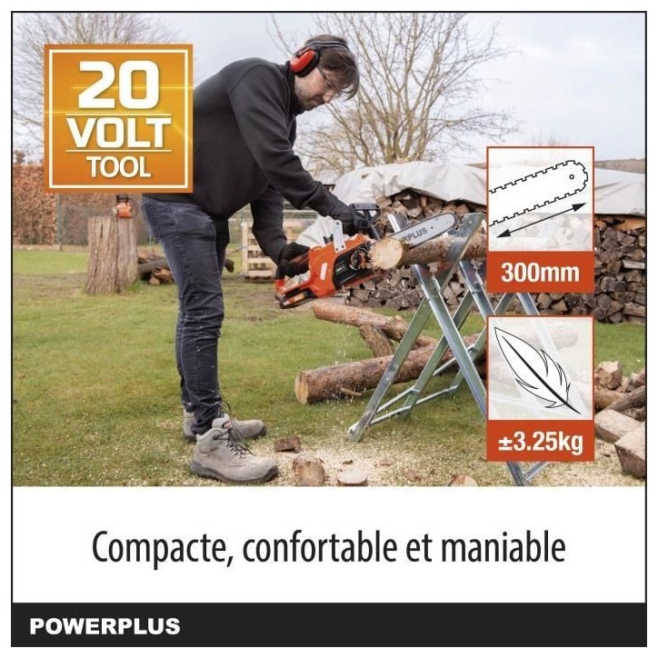 Tronçonneuse a batterie 20 volts 30cm Tronçonneuse a batterie 20 volts 30cm