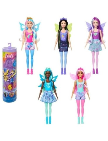 Poupée Barbie Color Reveal Série Gala - Barbie - HJX61 - 7 Surprises - Rose