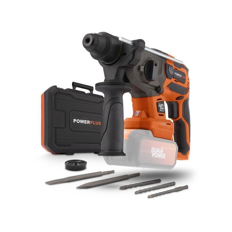 Marteau perforateur sans fil SDS-Plus 40V 5J BRUSHLESS + 5 accessoires Marteau perforateur sans fil SDS-Plus 40V 5J BRUSHLESS + 5 accessoires