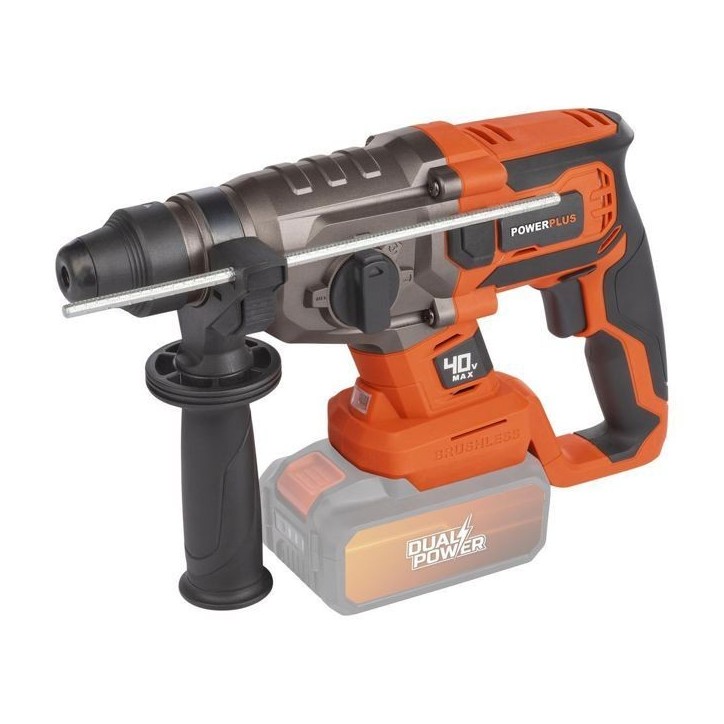 Marteau perforateur sans fil SDS-Plus 40V 5J BRUSHLESS + 5 accessoires - DUAL POWER POWDP15680 Marteau perforateur sans fil SDS-Plus 40V 5J BRUSHLESS + 5 accessoires - DUAL POWER POWDP15680