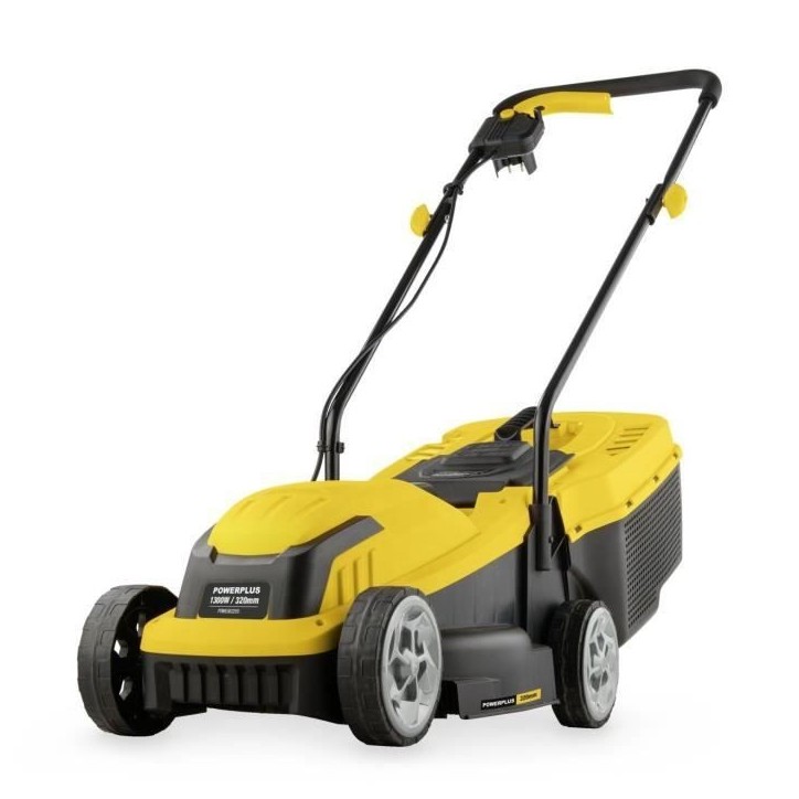 Tondeuse a gazon électrique - POWERPLUS - POWEG62205 - 1300 W - 320 mm Ø - Avec ramassage et éjection arriere
