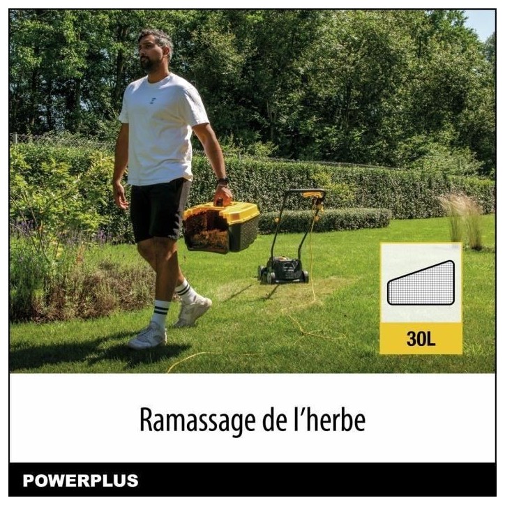 Tondeuse a gazon et Coupe-Bordure électrique - POWERPLUS - POWXG62205T- Tondeuse 1300 W & 32 mm Ø - Coupe-Bordures 250 W & 220