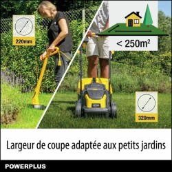 Tondeuse a gazon et Coupe-Bordure électrique - POWERPLUS - POWXG62205
