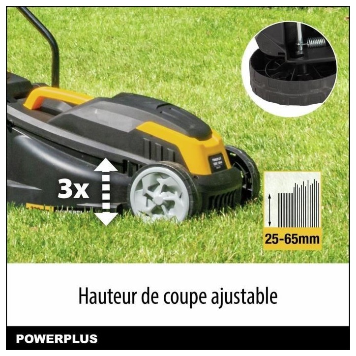 Tondeuse a gazon et Coupe-Bordure électrique - POWERPLUS - POWXG62205T- Tondeuse 1300 W & 32 mm Ø - Coupe-Bordures 250 W & 220