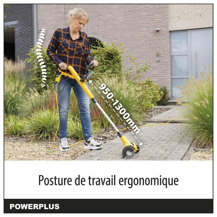 Powerplus Désherbeur Téléscopique Électrique POWXG6650 - Extracteur de Mauvaises Herbes, 400 W, avec Brosse en Nylon et en A Powerplus Désherbeur Téléscopique Électrique POWXG6650 - Extracteur de Mauvaises Herbes, 400 W, avec Brosse en Nylon et en A