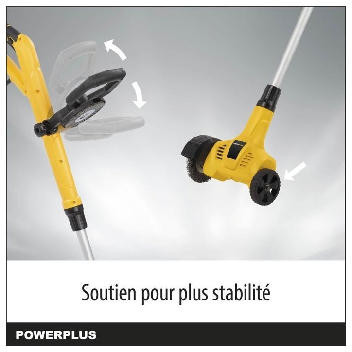 Powerplus Désherbeur Téléscopique Électrique POWXG6650 - Extracteur de Mauvaises Herbes, 400 W, avec Brosse en Nylon et en A Powerplus Désherbeur Téléscopique Électrique POWXG6650 - Extracteur de Mauvaises Herbes, 400 W, avec Brosse en Nylon et en A