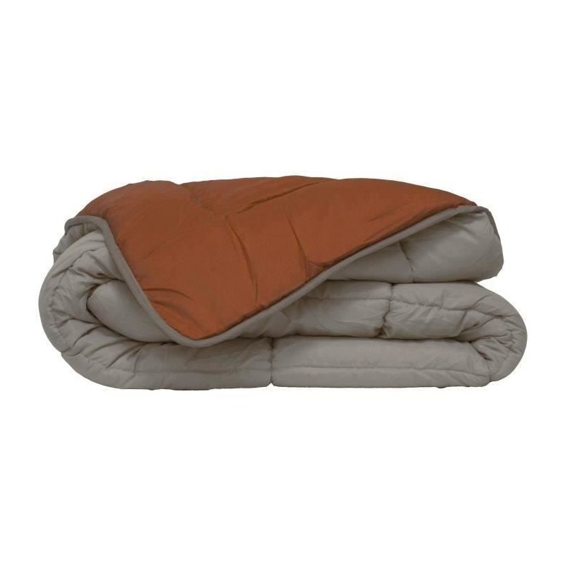 CALGARY Couette chaude Microfibre 400g/m² Galet & Gingembre 200x200cm CALGARY Couette chaude Microfibre 400g/m² Galet & Gingembre 200x200cm
