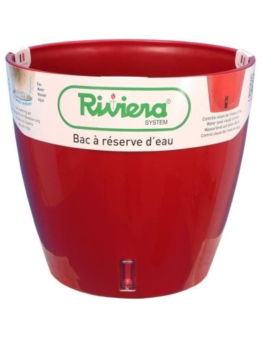 RIVIERA Bac a réserve d'eau - Rond - Ø 36 x H 33 cm - Rouge