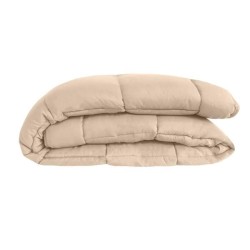 CALGARY Couette chaude Microfibre 400g/m² Galet & Gingembre 200x200cm