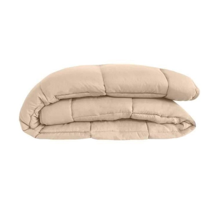 CALGARY Couette chaude Microfibre 400g/m² Beige Galet & Vert Lac 240x260cm CALGARY Couette chaude Microfibre 400g/m² Beige Galet & Vert Lac 240x260cm