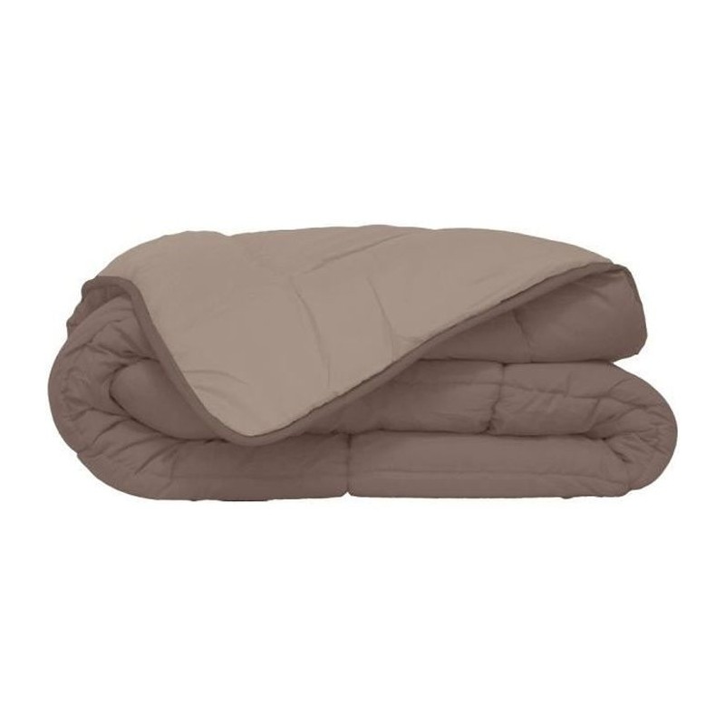 HUDSON Couette légere Microfibre 200g/m² 220x240cm Taupe & Lin HUDSON Couette légere Microfibre 200g/m² 220x240cm Taupe & Lin