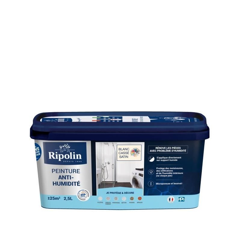 RIPOLIN PEINTURE ANTI-HUMIDITE 2,5L RIPOLIN PEINTURE ANTI-HUMIDITE 2,5L
