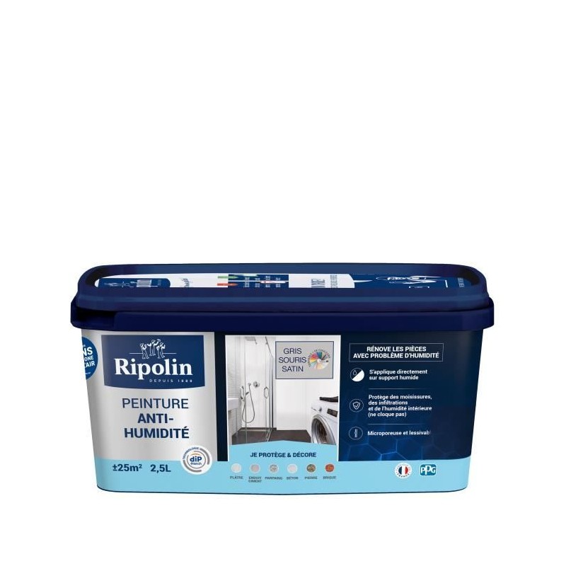 RIPOLIN PEINTURE ANTI-HUMIDITE 2,5L RIPOLIN PEINTURE ANTI-HUMIDITE 2,5L