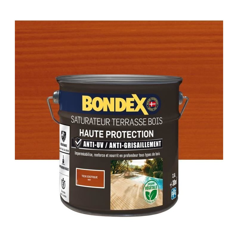 BONDEX - Saturateur - Teck - Mat - 2,5L BONDEX - Saturateur - Teck - Mat - 2,5L