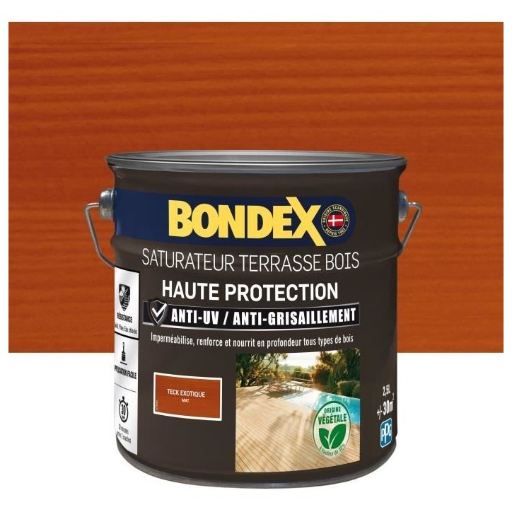 BONDEX - Saturateur - Teck - Mat - 2,5L BONDEX - Saturateur - Teck - Mat - 2,5L