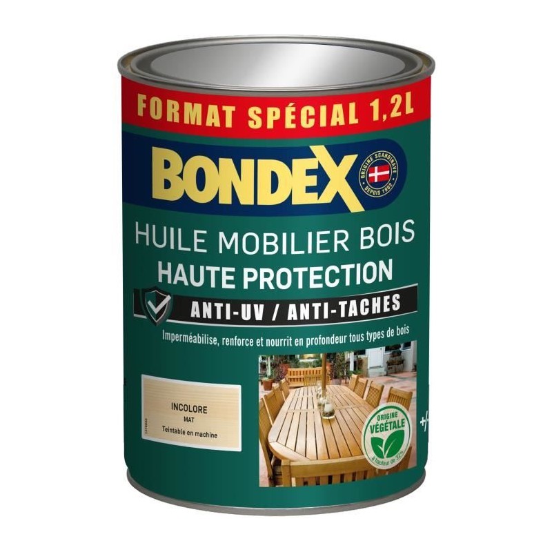 Huile mobilier incolore - BONDEX - 441376 - Mat - 1,2 L Huile mobilier incolore - BONDEX - 441376 - Mat - 1,2 L