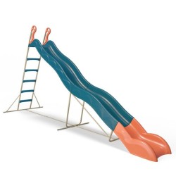 Toboggan - ALEO BY TRIGANO - Valou - 3,80 m - Bleu/corail - Pour enfan