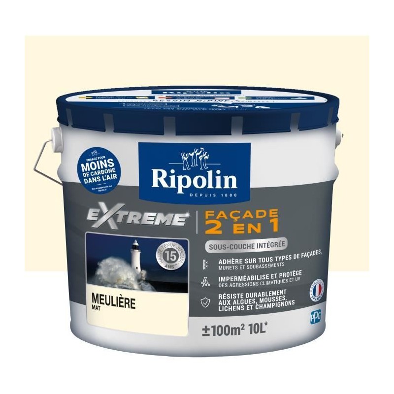 RIPOLIN Peinture façade ton Meuliere 10L RIPOLIN Peinture façade ton Meuliere 10L