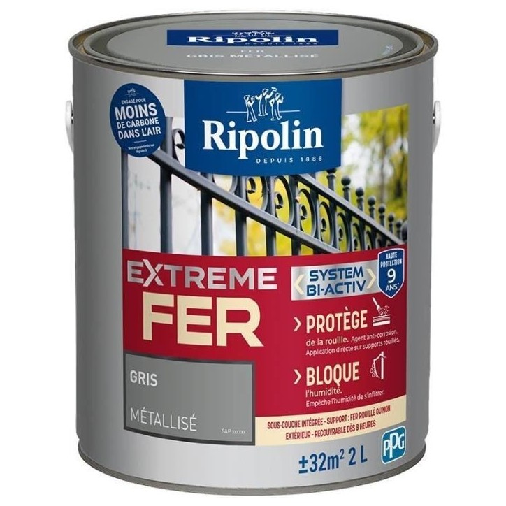 Peinture fer - RIPOLIN - 395994 - Metal - 2 L