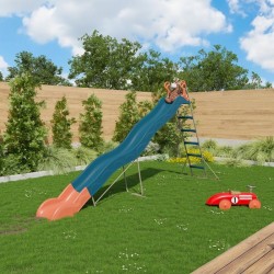 Toboggan - ALEO BY TRIGANO - Valou - 3,80 m - Bleu/corail - Pour enfan