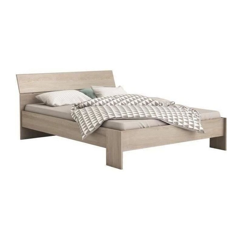 DEMEYERE PRICY Lit 140 x 190/200 cm - Décor Chene shannon - L 145 x P DEMEYERE PRICY Lit 140 x 190/200 cm - Décor Chene shannon - L 145 x P