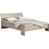 DEMEYERE PRICY Lit 140 x 190/200 cm - Décor Chene shannon - L 145 x P