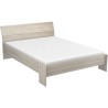 DEMEYERE PRICY Lit 140 x 190/200 cm - Décor Chene shannon - L 145 x P