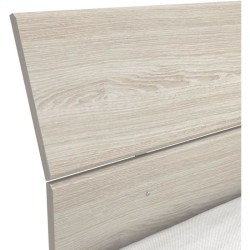 DEMEYERE PRICY Lit 140 x 190/200 cm - Décor Chene shannon - L 145 x P