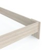 DEMEYERE PRICY Lit 140 x 190/200 cm - Décor Chene shannon - L 145 x P