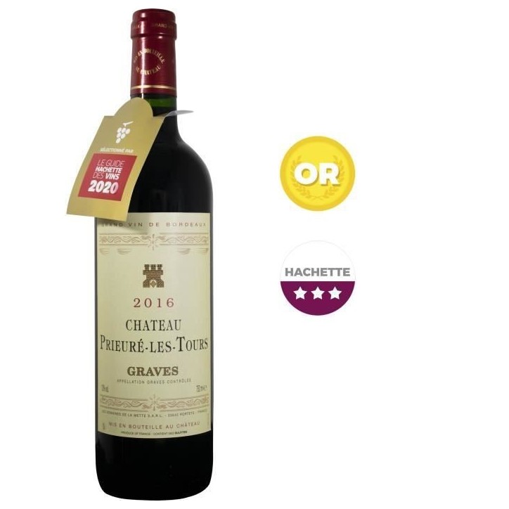 Château Prieuré Les Tours 2016 Graves - Vin rouge de Bordeaux Château Prieuré Les Tours 2016 Graves - Vin rouge de Bordeaux
