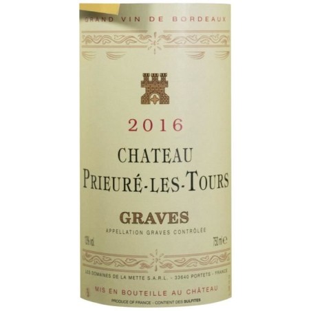 Château Prieuré Les Tours 2016 Graves - Vin rouge de Bordeaux