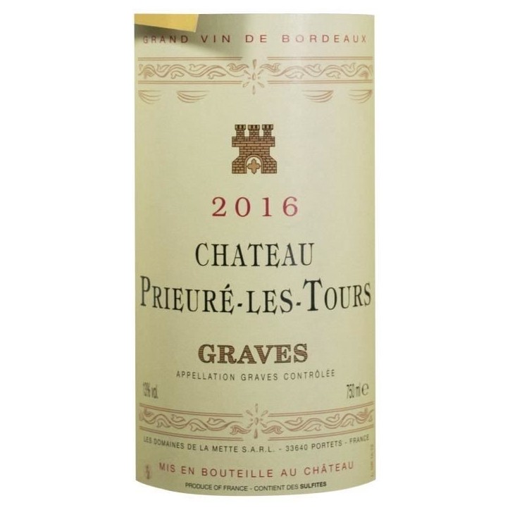 Château Prieuré Les Tours 2016 Graves - Vin rouge de Bordeaux Château Prieuré Les Tours 2016 Graves - Vin rouge de Bordeaux