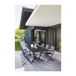 Table de jardin Vita graphite/magma en Aluminium 180/230/280 x100 cm -