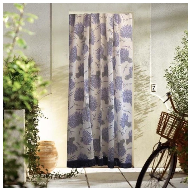 Rideau marseillais imprimé 200g/m2 Lavande (225 x 140 cm) Rideau marseillais imprimé 200g/m2 Lavande (225 x 140 cm)