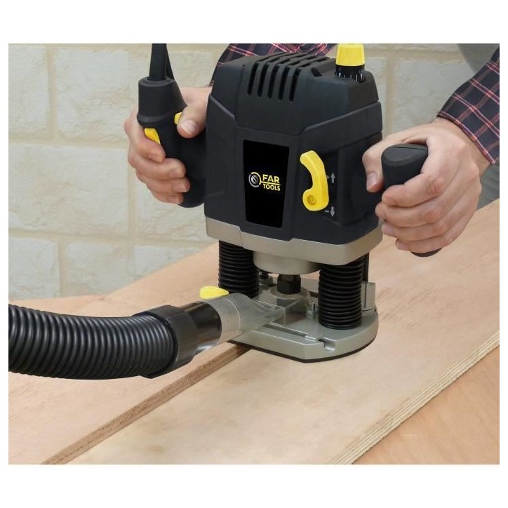 FARTOOLS PRO - ER 1300 Défonceuse Electrique 1300 W, Pinces admissibles 8/12 mm - 115470 FARTOOLS PRO - ER 1300 Défonceuse Electrique 1300 W, Pinces admissibles 8/12 mm - 115470