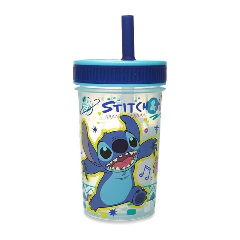 Gobelet a paille - THERMOBABY - LILO & STITCH - 420 ml - Anti-fuite - Gobelet a paille - THERMOBABY - LILO & STITCH - 420 ml - Anti-fuite -