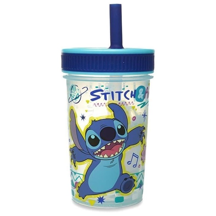 Gobelet a paille - THERMOBABY - LILO & STITCH - 420 ml - Anti-fuite - Sans BPA