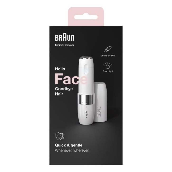 Rasoir Visage électrique pour femme Braun Face Mini FS1000 - Fonction Smart Light - Blanc Rasoir Visage électrique pour femme Braun Face Mini FS1000 - Fonction Smart Light - Blanc
