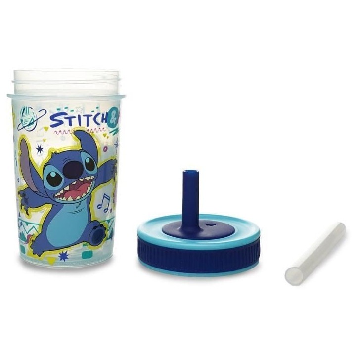 Gobelet a paille - THERMOBABY - LILO & STITCH - 420 ml - Anti-fuite - Sans BPA
