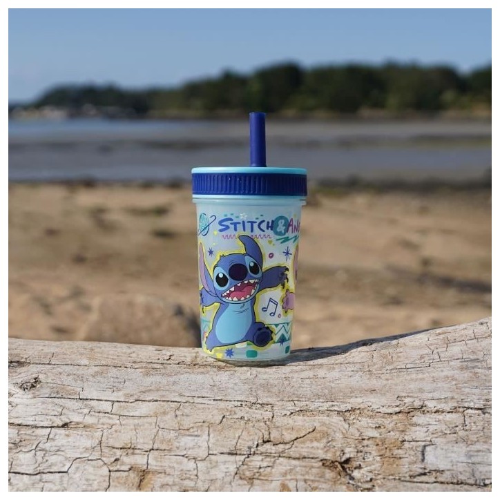 Gobelet a paille - THERMOBABY - LILO & STITCH - 420 ml - Anti-fuite - Sans BPA