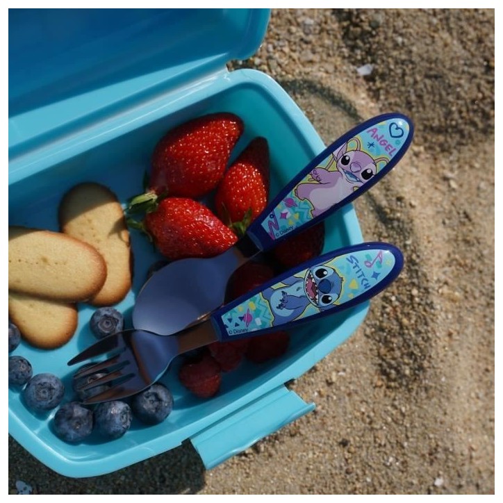 Set de 2 couverts - THERMOBABY - LILO & STITCH - Fourchette + cuillere - Inox Set de 2 couverts - THERMOBABY - LILO & STITCH - Fourchette + cuillere - Inox