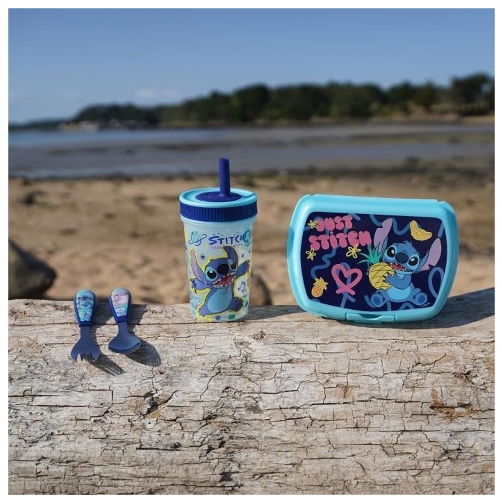 Set de 2 couverts - THERMOBABY - LILO & STITCH - Fourchette + cuillere - Inox Set de 2 couverts - THERMOBABY - LILO & STITCH - Fourchette + cuillere - Inox